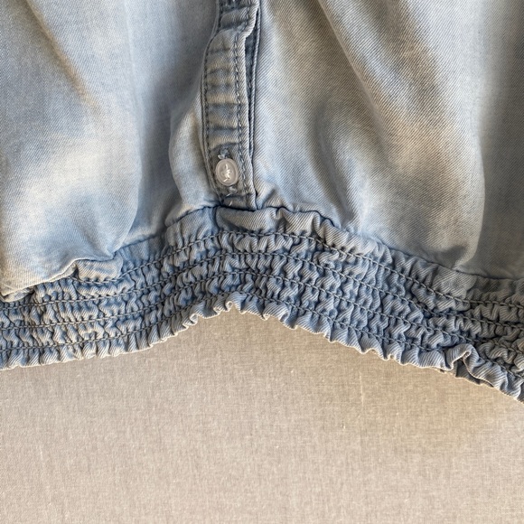 &SHIRT by H&M Women Chambray Top/Shirt light Blue Elastic Waist - Picture 4 of 8